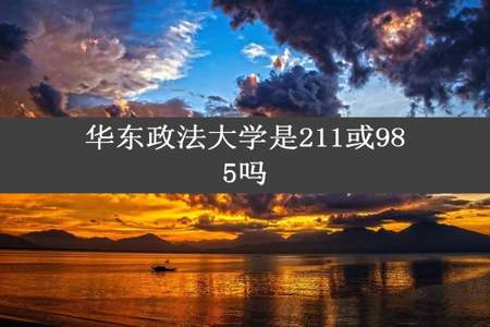 华东政法大学是211或985吗