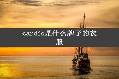 cardio是什么牌子的衣服