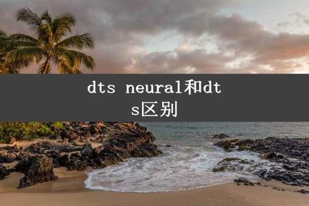 dts neural和dts区别