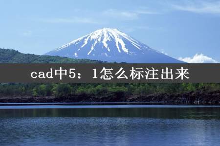 cad中5：1怎么标注出来