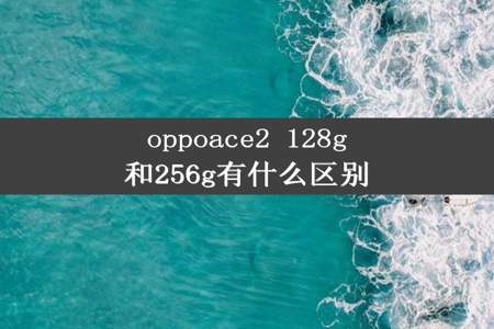 oppoace2 128g和256g有什么区别