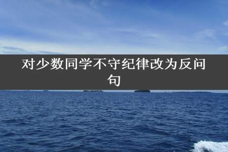 对少数同学不守纪律改为反问句