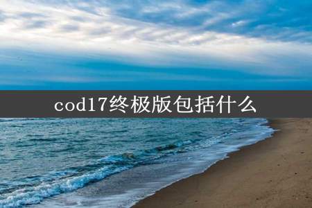 cod17终极版包括什么