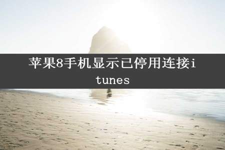 苹果8手机显示已停用连接itunes