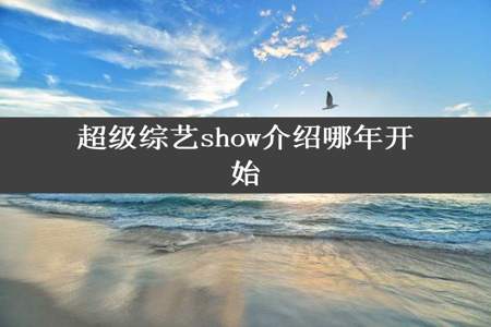 超级综艺show介绍哪年开始