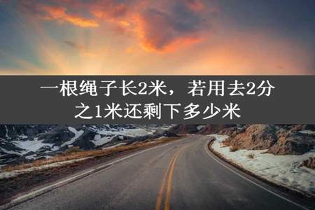 一根绳子长2米，若用去2分之1米还剩下多少米