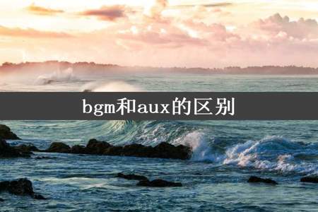 bgm和aux的区别