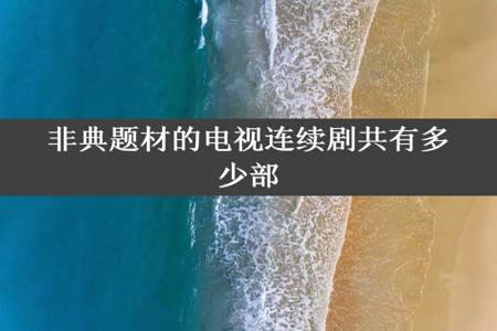 非典题材的电视连续剧共有多少部