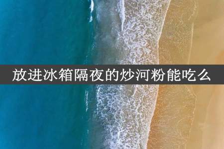 放进冰箱隔夜的炒河粉能吃么