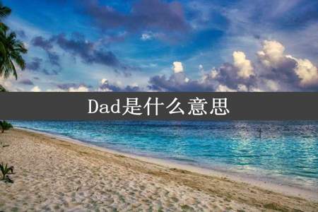 Dad是什么意思