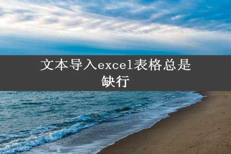 文本导入excel表格总是缺行