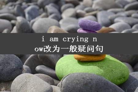 i am crying now改为一般疑问句