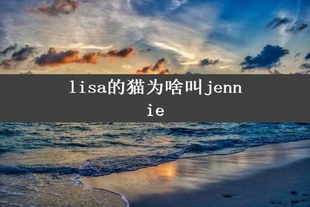 lisa的猫为啥叫jennie