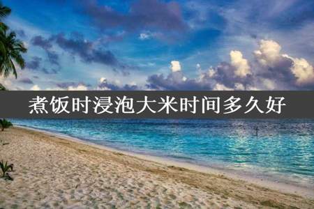 煮饭时浸泡大米时间多久好