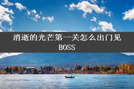 消逝的光芒第一关怎么出门见BOSS