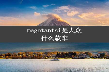 magotantsi是大众什么款车