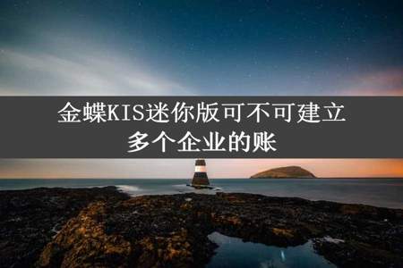 金蝶KIS迷你版可不可建立多个企业的账