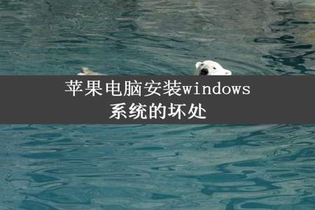 苹果电脑安装windows系统的坏处