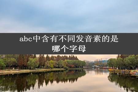 abc中含有不同发音素的是哪个字母