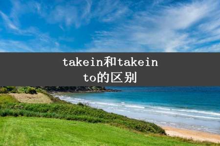 takein和takeinto的区别