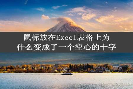 鼠标放在Excel表格上为什么变成了一个空心的十字