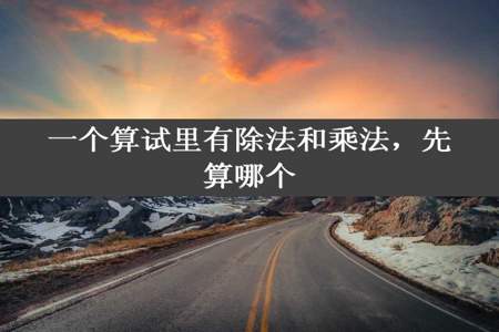 一个算试里有除法和乘法，先算哪个