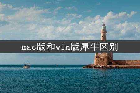 mac版和win版犀牛区别