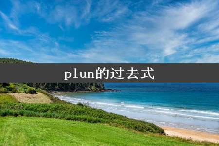 plun的过去式