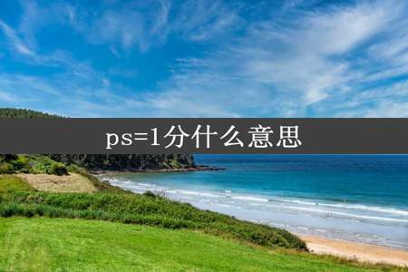 ps=1分什么意思