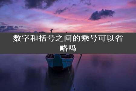 数字和括号之间的乘号可以省略吗