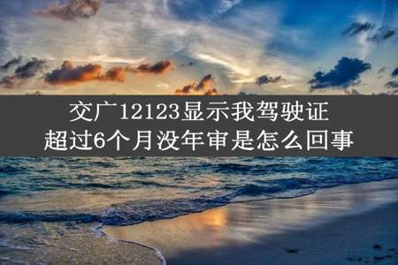 交广12123显示我驾驶证超过6个月没年审是怎么回事