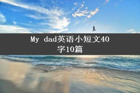 My dad英语小短文40字10篇