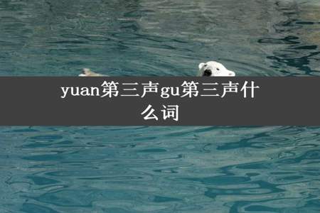 yuan第三声gu第三声什么词
