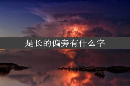 是长的偏旁有什么字