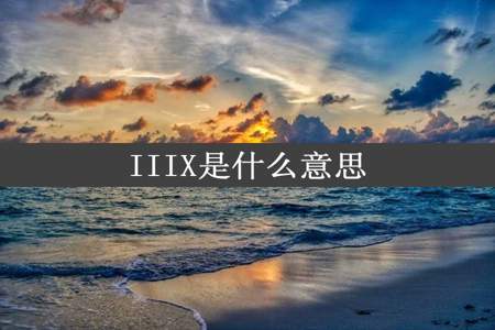 IIIX是什么意思