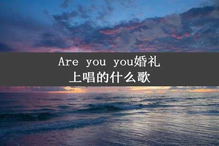 Are you you婚礼上唱的什么歌