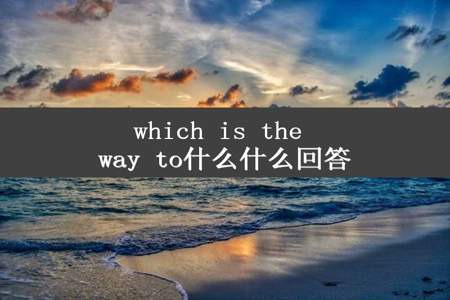 which is the way to什么什么回答