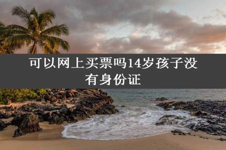 可以网上买票吗14岁孩子没有身份证