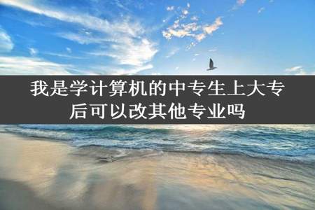 我是学计算机的中专生上大专后可以改其他专业吗