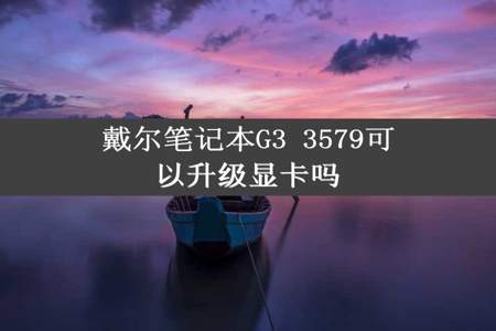 戴尔笔记本G3 3579可以升级显卡吗