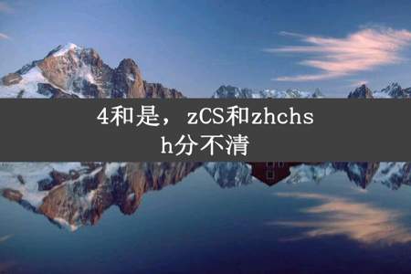 4和是，zCS和zhchsh分不清