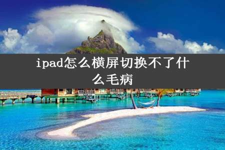 ipad怎么横屏切换不了什么毛病