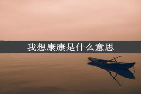 我想康康是什么意思