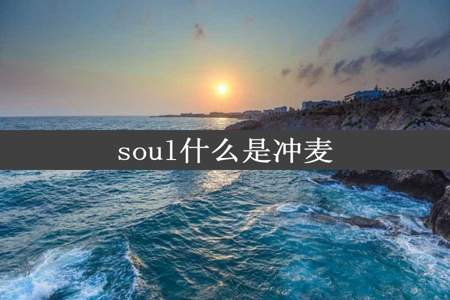 soul什么是冲麦