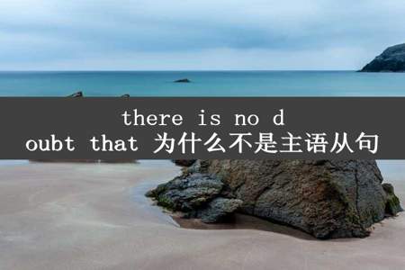 there is no doubt that 为什么不是主语从句