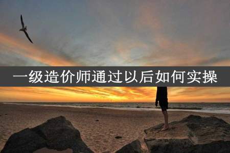 一级造价师通过以后如何实操