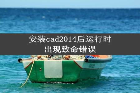 安装cad2014后运行时出现致命错误