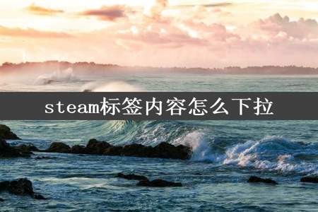 steam标签内容怎么下拉