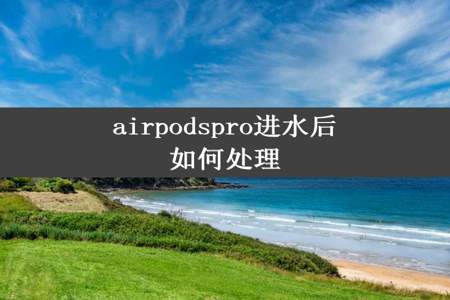 airpodspro进水后如何处理