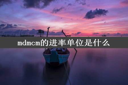 mdmcm的进率单位是什么